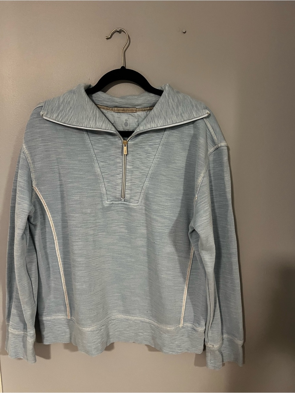 Tommy Bahama Light Blue Half-Zip Sweatshirt